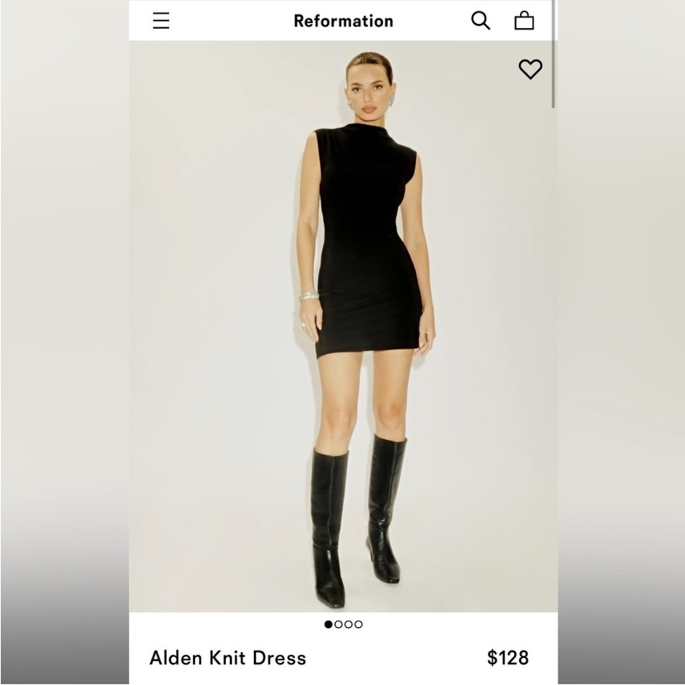 Reformation Alden Dress, size S, black